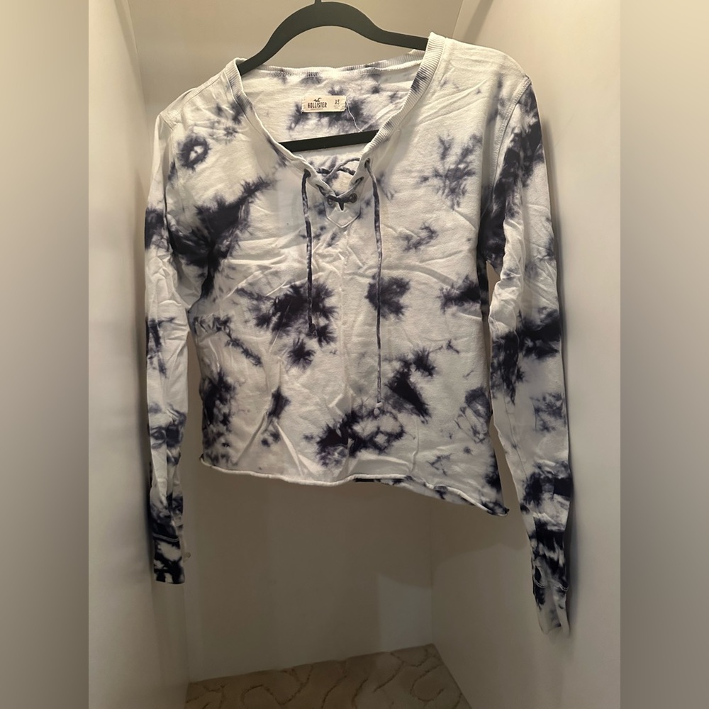 Tie-Dye Lace-Up Women's Top